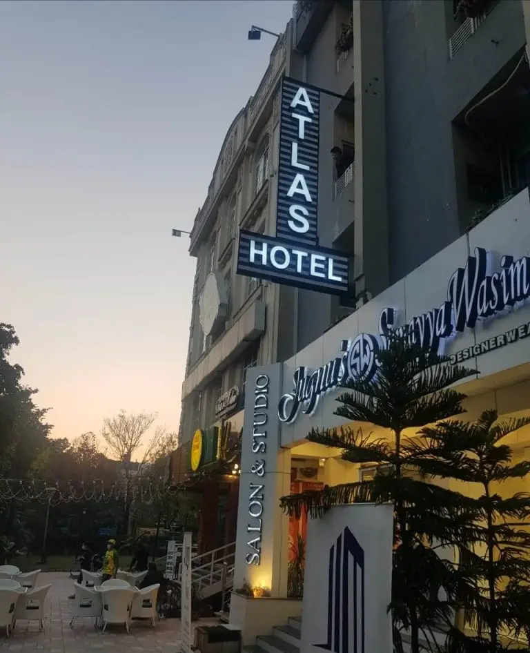 Atlas hotel F7 Islamabad - Front (Verticle)